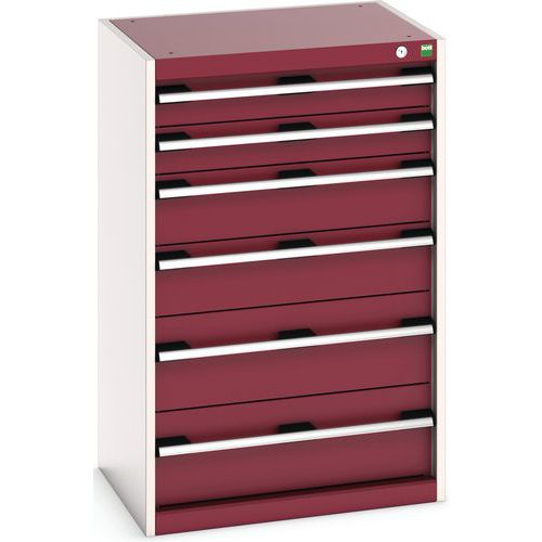 Warsztatowe szafki z szufladami Bott Cubio, 100 x 65 x 52,5-75 cm, 6 szuflad