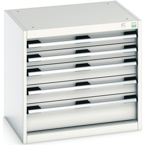 Szafki warsztatowe z szufladami Bott Cubio, 60 x 65 x 52,5-75 cm, 5 szuflad