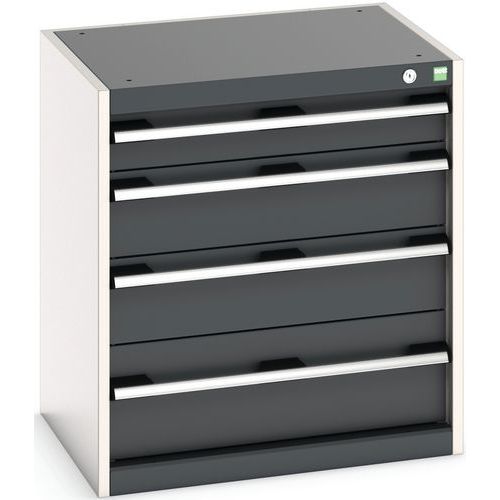 Szafki warsztatowe z szufladami Bott Cubio, 70 x 65 x 52,5-75 cm, 4 szuflady