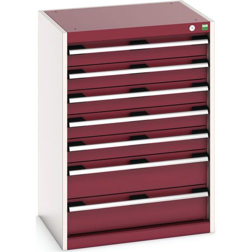 Szafki warsztatowe z szufladami Bott Cubio, 90 x 65 x 52,5-75 cm, 7 szuflad