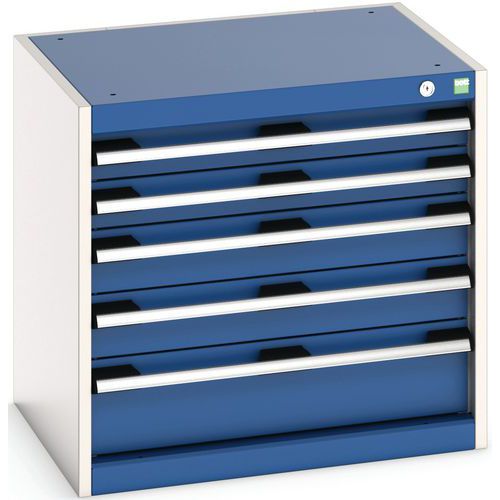 Szafki warsztatowe z szufladami Bott Cubio, 60 x 65 x 52,5-75 cm, 5 szuflad