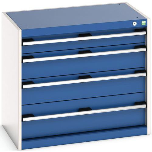 Szafki warsztatowe z szufladami Bott Cubio, 70 x 80 x 52,5-75 cm, 4 szuflady