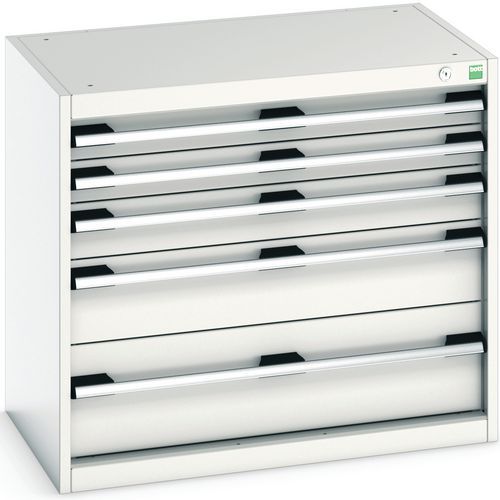 Szafki warsztatowe z szufladami Bott Cubio, 70 x 80 x 52,5-75 cm, 5 szuflad