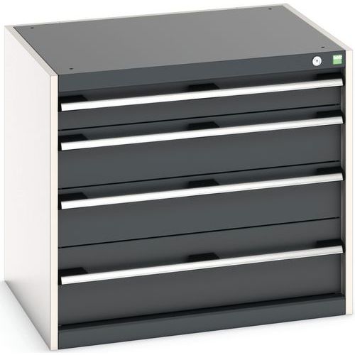 Szafki warsztatowe z szufladami Bott Cubio, 70 x 80 x 52,5-75 cm, 4 szuflady
