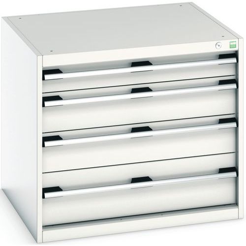 Szafki warsztatowe z szufladami Bott Cubio, 70 x 80 x 52,5-75 cm, 4 szuflady