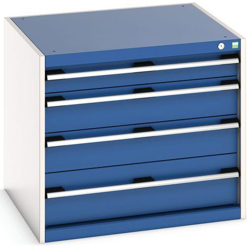 Szafki warsztatowe z szufladami Bott Cubio, 70 x 80 x 52,5-75 cm, 4 szuflady