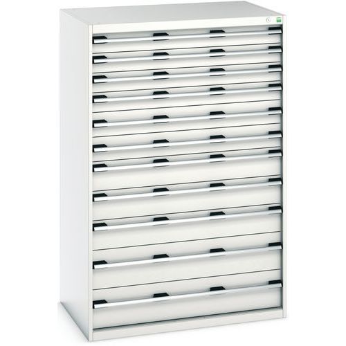 Szuflady warsztatowe Bott Cubio, 160 x 105 x 65-75 cm, 11 szuflad