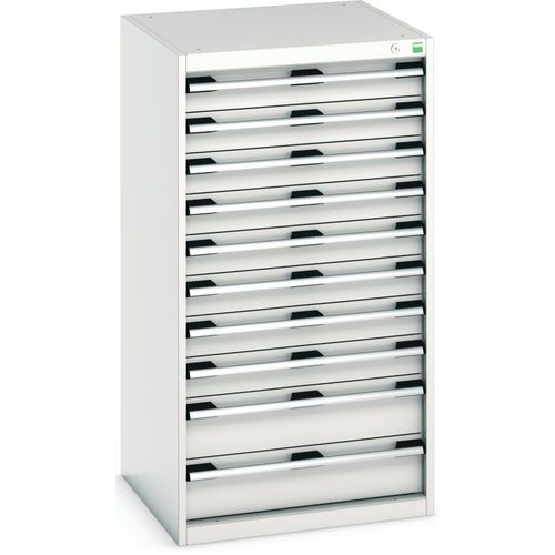 Warsztatowe szafki z szufladami Bott Cubio, 120 x 65 x 52,5-75 cm, 10 szuflad