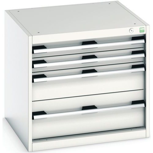 Szafki warsztatowe z szufladami Bott Cubio, 60 x 65 x 52,5-75 cm, 4 szuflady