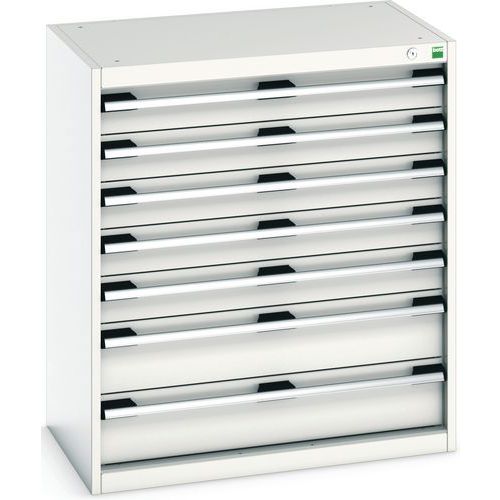 Szafki warsztatowe z szufladami Bott Cubio, 90 x 80 x 52,5-75 cm, 7 szuflad
