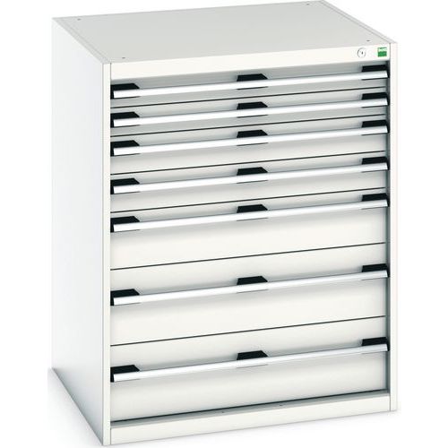 Warsztatowe szafki z szufladami Bott Cubio, 100 x 80 x 52,5-75 cm, 7 szuflad