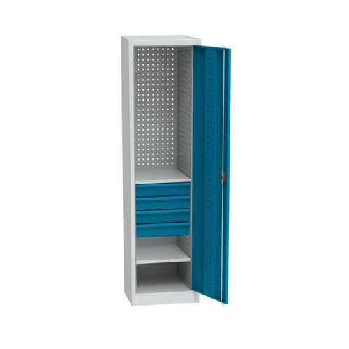 Metalowe szafy warsztatowe na narzędzia, 4 szuflady, 195 x 50,5 x 50 cm