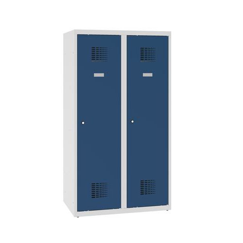 Niższe szafki szatniowe szkolne, 2 słupki, 400 mm, zamek cylindryczny
