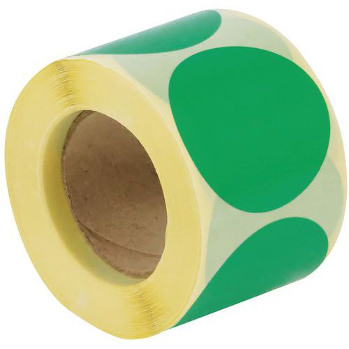 Samoprzylepne kółka znakujące Manutan Expert, średnica 50 mm, 500 szt. w rolce