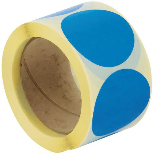 Samoprzylepne kółka znakujące Manutan Expert, średnica 60 mm, 500 szt. w rolce