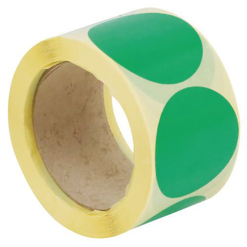 Samoprzylepne kółka znakujące Manutan Expert, średnica 60 mm, 500 szt. w rolce