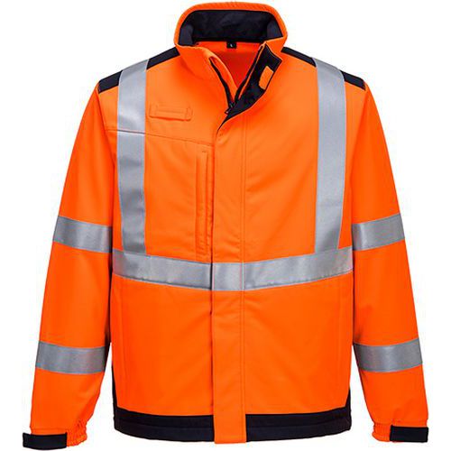 Softshell Modaflame Multi Norm Arc, niebieski/pomarańczowy