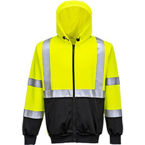 Bluza ostrzegawcza dwukolorowa z kapturem, czarny/żółty