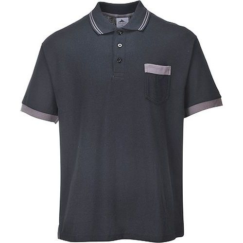 Kontrastowa koszulka polo Portwest Texo, czarny