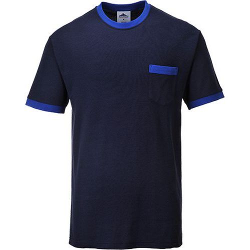 T-shirt kontrastowy Portwest Texo, niebieski