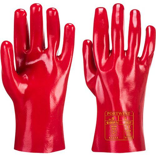 Rękawice PCV, czerwony