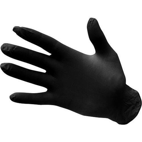 Jednorazowe rękawice nitrylowe niepudrowane, czarny
