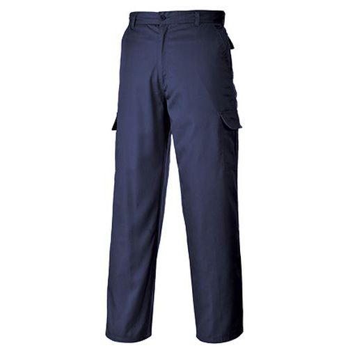 Spodnie Combat z kieszeniami na nakolanniki, niebieski