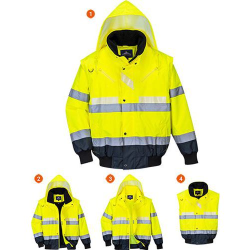 Kurtka Glowtex 3 w 1, niebieski/żółty