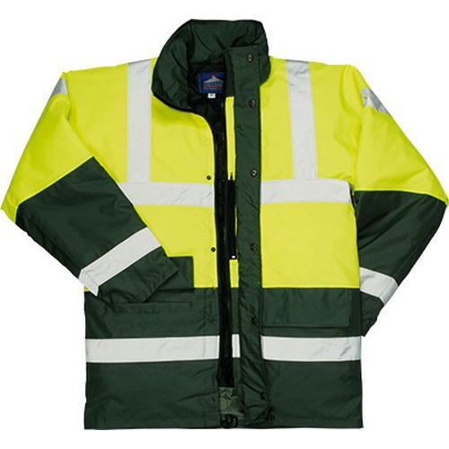 Kontrastowa kurtka ostrzegawcza Traffic, zielony/żółty