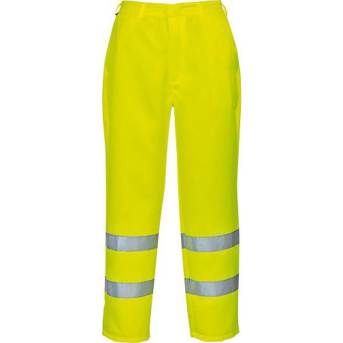 Spodnie ostrzegawcze poliestrowo-bawełniane, żółty