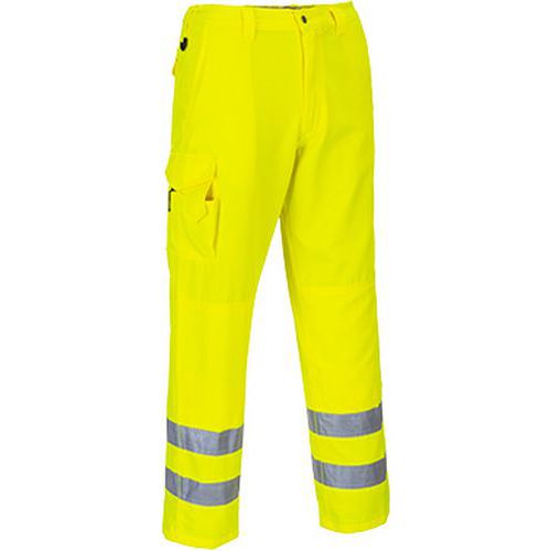 Spodnie bojówki ostrzegawcze, żółty