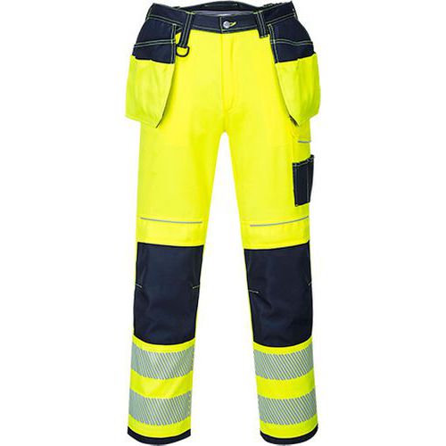 Spodnie ostrzegawcze PW3, niebieski/żółty