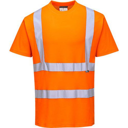 T-Shirt ostrzegawczy Cotton Comfort, pomarańczowy