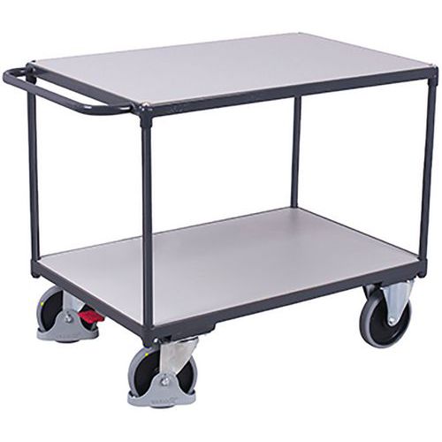 Wózek stołowy ESD do ciężkich materiałów z 2 powierzchniami użytkowymi