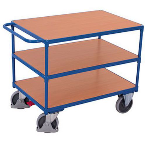 Wózki półkowe z uchwytem, do 500 kg, 3 półki