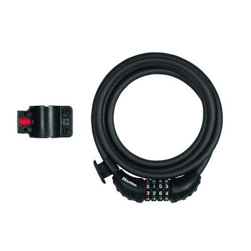 Stalowa linka rowerowa Master Lock o długości 1,8 m Stalowa linka rowerowa Master Lock o długości 1,8 m