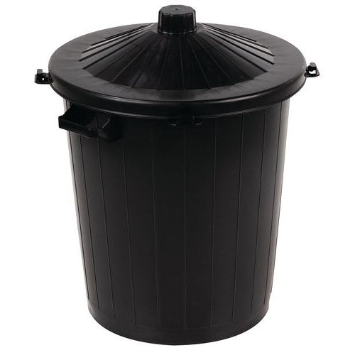 Plastikowy pojemnik Manutan Expert Black, pojemność 80 l Plastikowy pojemnik Manutan Expert Black, pojemność 80 l