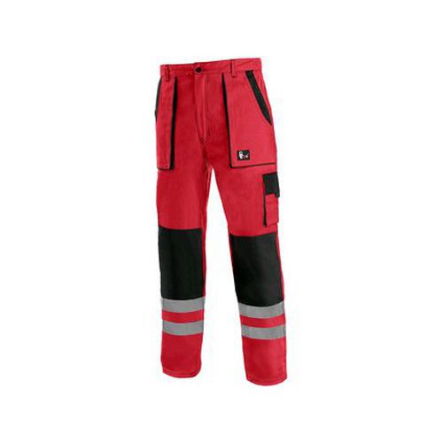 Spodnie CXS LUXY BRIGHT, męskie, kolor czerwony-czarny