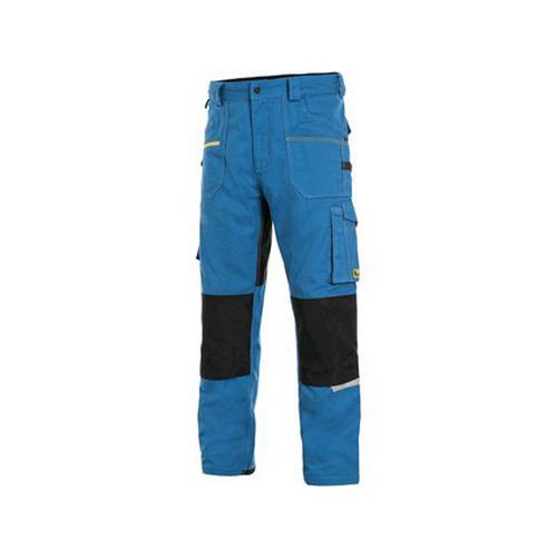 Spodnie CXS STRETCH, męskie, skrócony wariant 170-176cm, kolor niebiesko-czarny