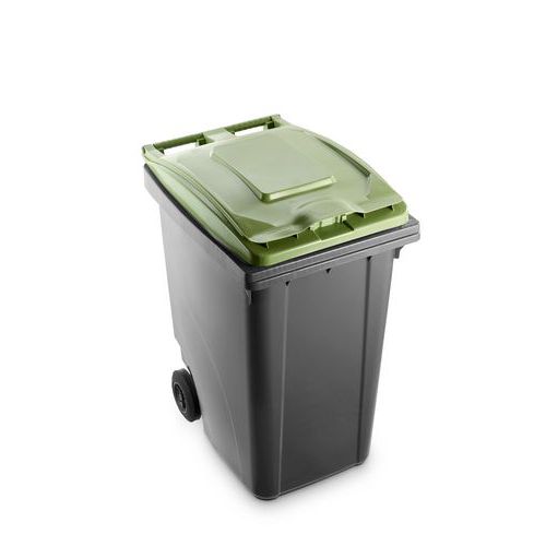 Plastikowe kosze na odpady segregowane Benny, pojemność 360 l, szare Plastikowe kosze na odpady segregowane Benny, pojemność 360 l, szare