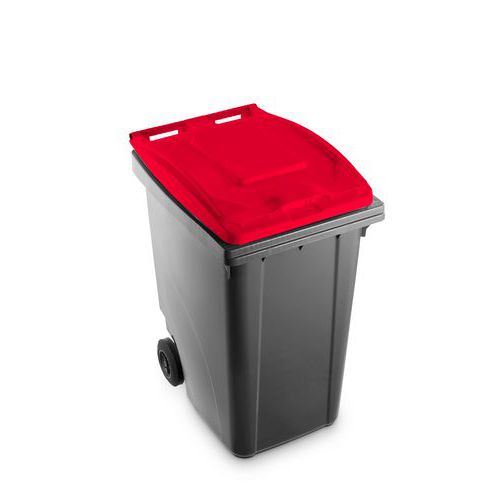 Plastikowe kosze na odpady segregowane Benny, pojemność 360 l, szare Plastikowe kosze na odpady segregowane Benny, pojemność 360 l, szare
