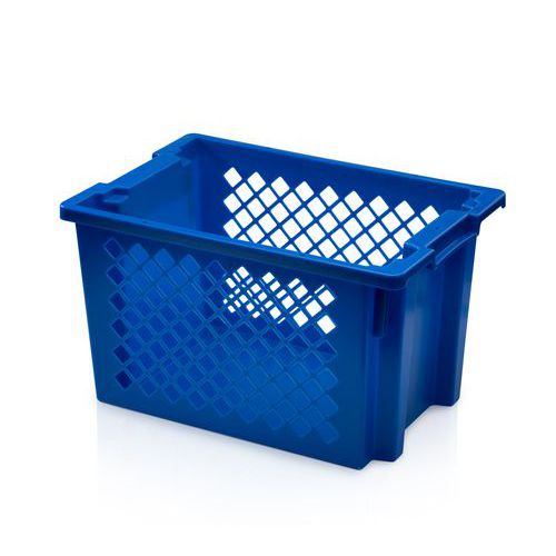 Plastikowe skrzynki transportowe SN64 z możliwością sztaplowania PP, perforowane ściany