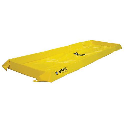 Wanny wychwytowe Justrite, żółte, wysokość 10,2 cm, 38 – 303 l