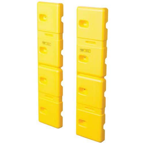 Plastikowe ochraniacze ścienne, żółte