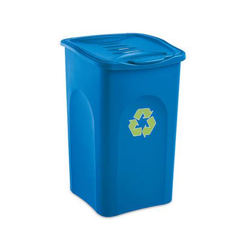 Plastikowe kosze na śmieci, na odpady segregowane BEGREEN, pojemność 50 l