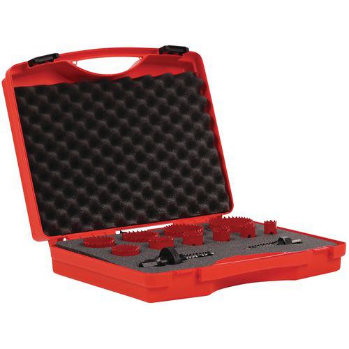 Zestaw otwornic HSS Manutan Expert, 10 szt., średnica 19–64 mm Zestaw otwornic HSS Manutan Expert, 10 szt., średnica 19–64 mm