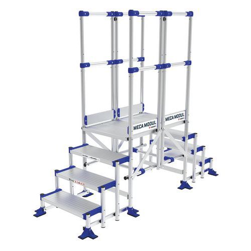 Pomosty modułowe Meca z balustradą Tubesca-Comabi, 2 poręcze