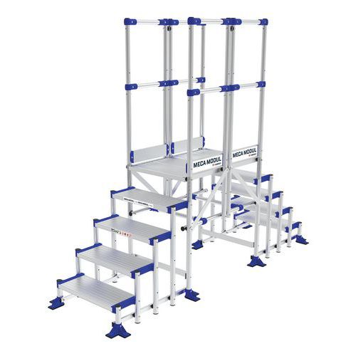 Pomosty modułowe Meca z balustradą Tubesca-Comabi, 2 poręcze