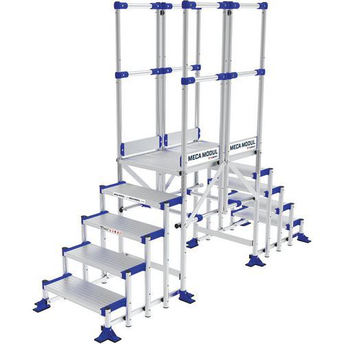 Pomosty modułowe Meca z balustradą Tubesca-Comabi, 2 poręcze