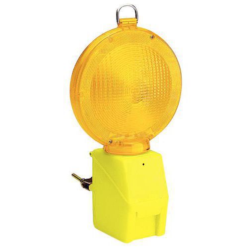 Lampa drogowa ostrzegawcza, żółta